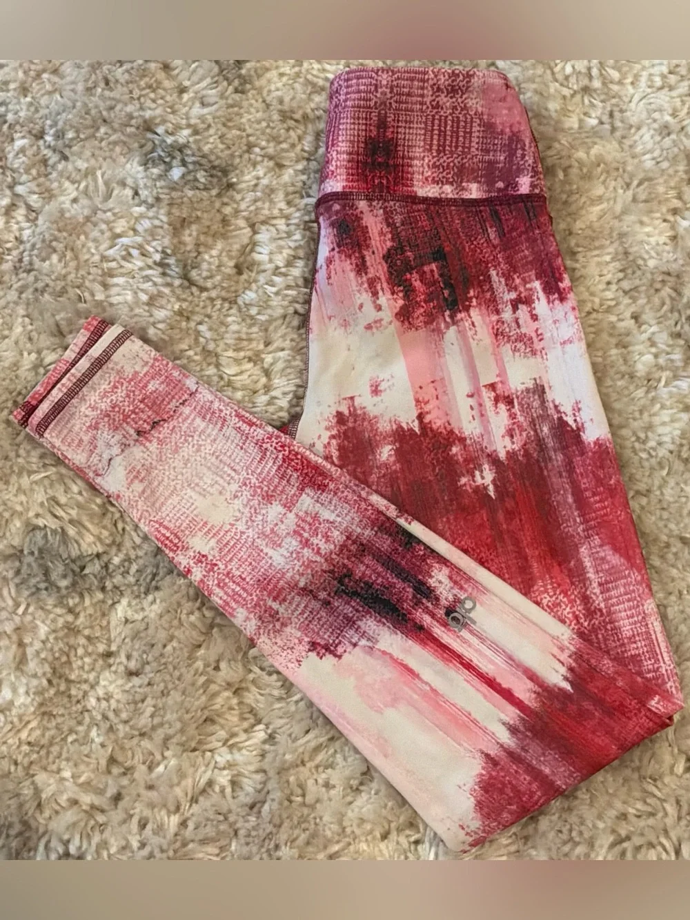#46 ALO Yoga Pink Airbrush Dessert Sunset Leggings Size S